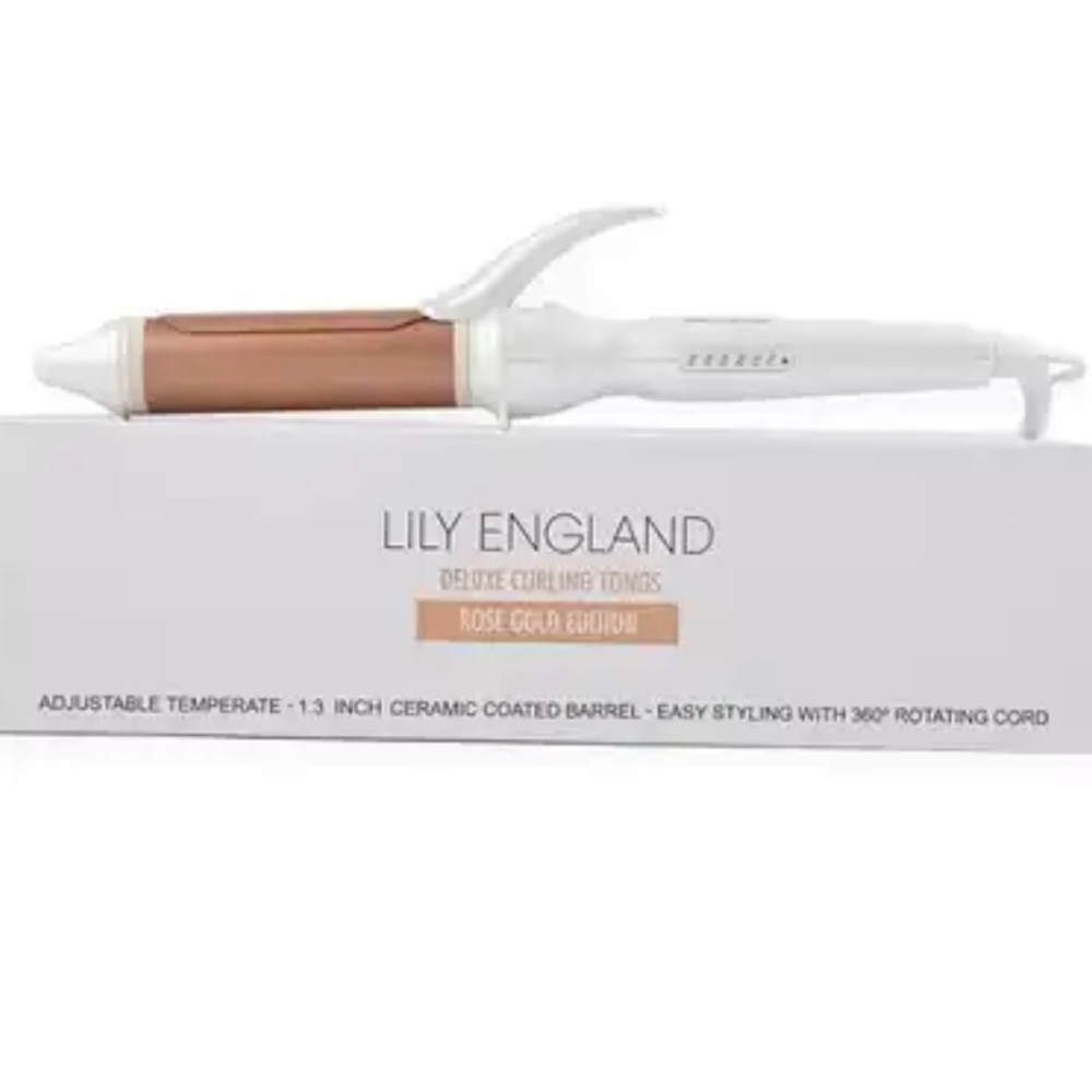 Lily England Cutling Tongs with Ceramic Barrel.  NWT